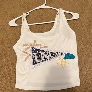 White Custom UNCW Women's Top